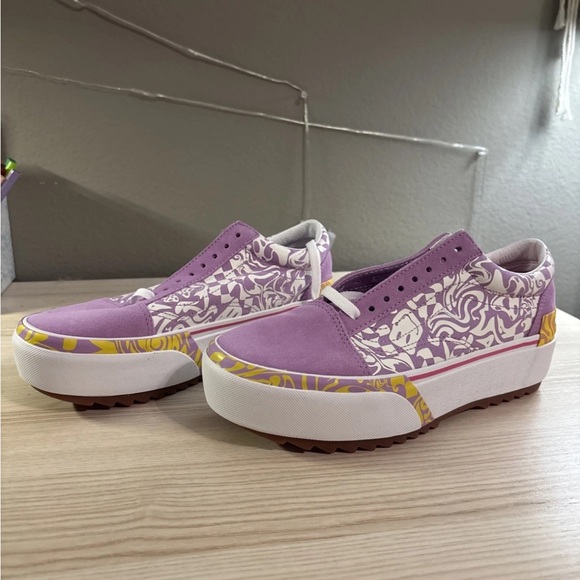 Vans Old Skool Stacked 'Wavy Daze' lilac platform sneakers - Picture 4 of 8